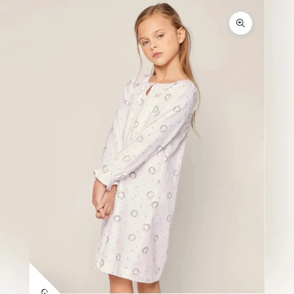 Kids White Floral Nightgown